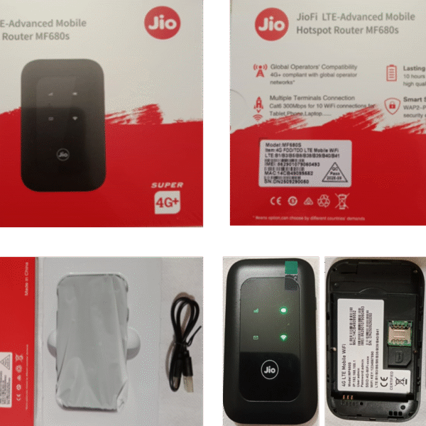 JIO 4G+ Wifi Airport pocket Router Hotspot Router MF680s with Battery